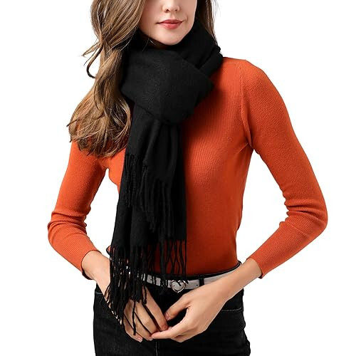 DOFOWORK Scarf for Women - Womens Scarf Pashmina Shawls and Wraps for Evening Dresses, Fashion Long Scarves, 78.7