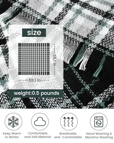 DOFOWORK Scarfs for Women - Scarves for Women Winter Warm, 55