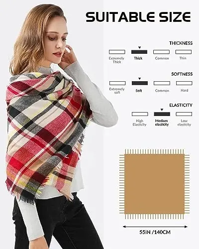 DOFOWORK Scarfs for Women - Scarves for Women Winter Warm, 55