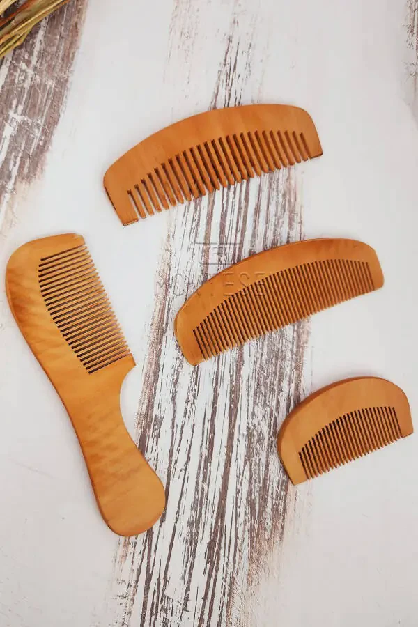 Doğal Ağaç Ahşap Tarak Seti-4 MODEL - 3