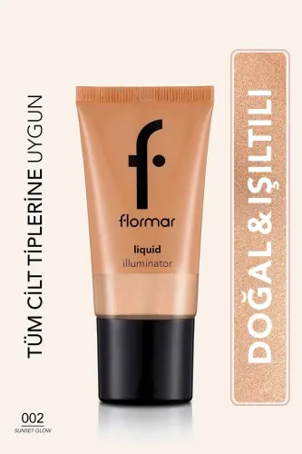 Doğal Işıltı Veren Aydınlatıcı Makyaj Bazı (ORTA TON)-liquid Illuminator-002 - 8690604534753 - 002 SUNSET GLOW 