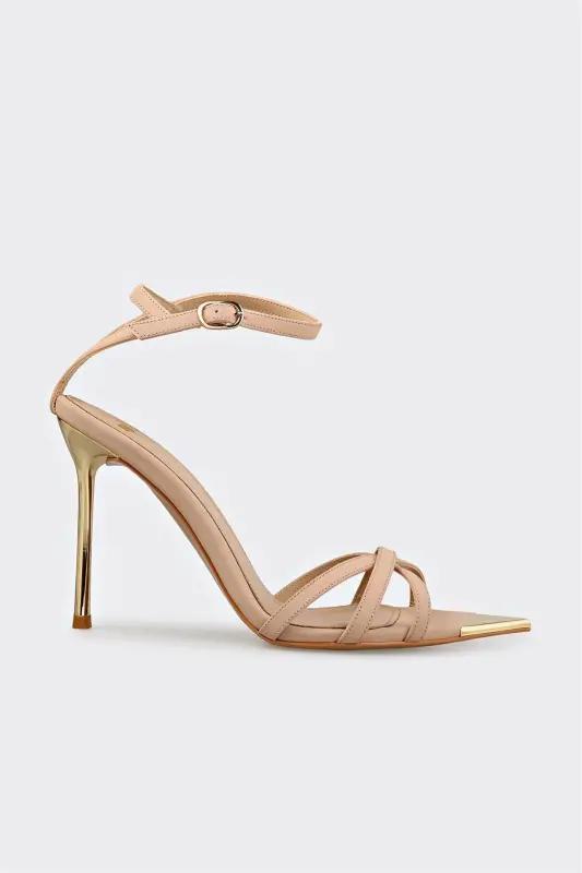 Naturel Kadın Topuklu Ayakkabı - Naturel - ELLE SHOES
