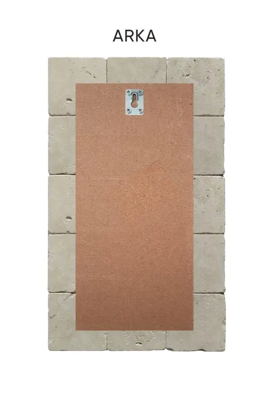 Doğal Taş Tablo Elif Baskılı Tablo - Duvar Dekoru, Islami Tablo, Dini Tablo 30x50cm - Beyaz - 3