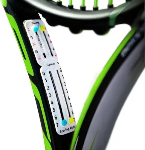 Scoring Right Portable Tennis Racket and Padel Scorekeeper, Easily Mounted Small Score Board to Keep Score of Points, Games, and Sets, ITF Conforming and Lightweight Mini Score Keeper, 1.9g - 5