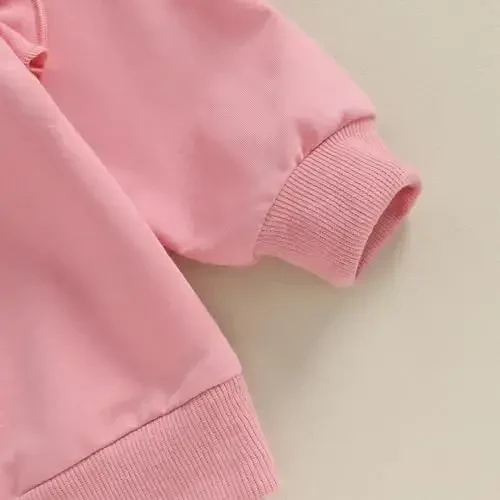Doisbetthsay Baby Girl Boy Sweatshirts Toddler Trendy Solid Color Crew Neck Long Sleeve Pullovers Child Loose Top - 7