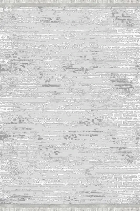 Doku Eko Punto Kaymaz Tabanlı Yıkanabilir Antibakteriyel Dijital Baskı Doku Halı Yolluk-GRİ - 3