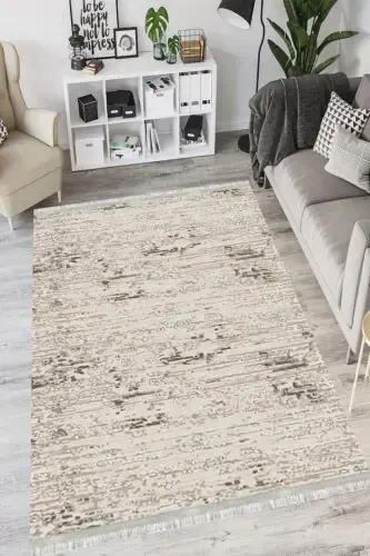 Doku Eko Punto Kaymaz Tabanlı Yıkanabilir Antibakteriyel Dijital Baskı Doku Halı Yolluk-KAHVERENGİ - MOTTO HALI (1)