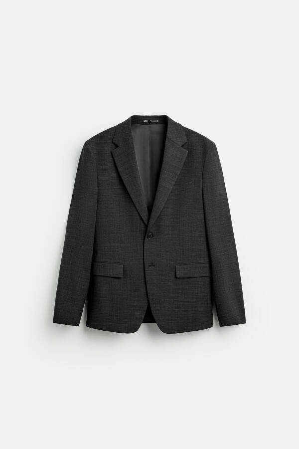 Dokulu Klasik Blazer - Antrasit Gri - 7