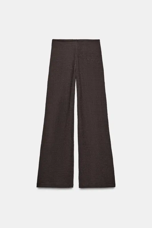 DOKULU STRAIGHT FIT PANTOLON-Çikolata - 6