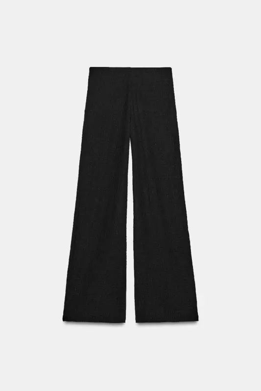 DOKULU STRAIGHT FIT PANTOLON-Siyah - 7