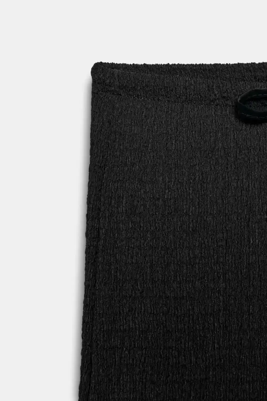 DOKULU STRAIGHT FIT PANTOLON-Siyah - 8