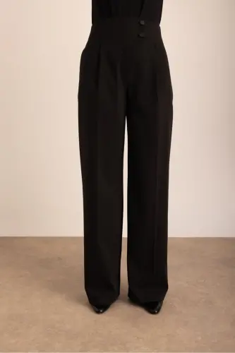 Dokuma Pantolon - Siyah - 3