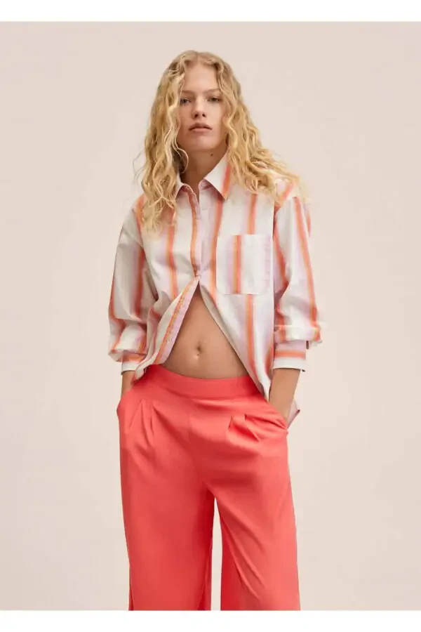 Dökümlü Culotte Pantolon - 7