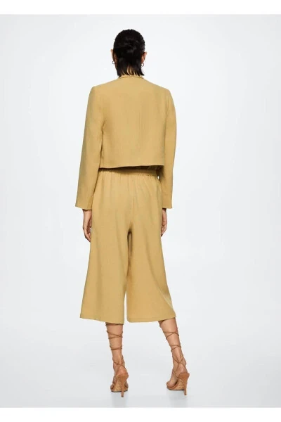 Dökümlü Culotte Pantolon - 4