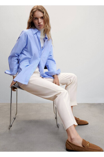 Dökümlü Takım Pantolon - Ekrü - 7