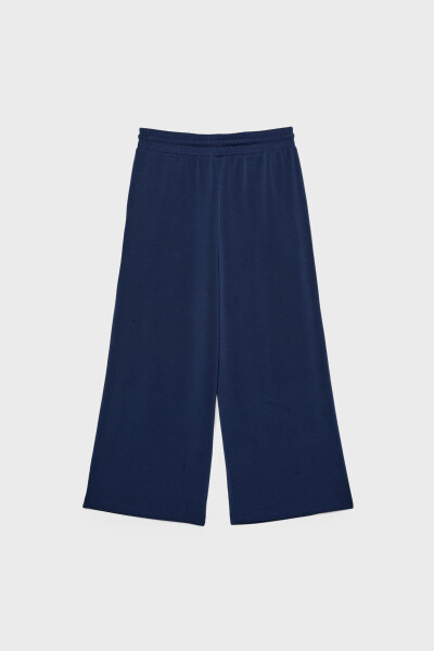 Dökümlü yumuşak dokulu culotte pantolon - 6