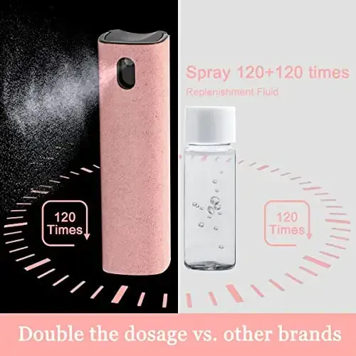 Touchscreen Mist Cleaner Spray, walrfid Electronic Screen Cleaner for TV, Laptop, Tablet, PC, Computer Monitor LCD Flat Screens, Eyeglasses - Pink - 5