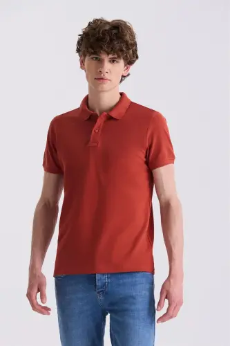 Do'lbiz rangli Slim Fit Polo futbolka 