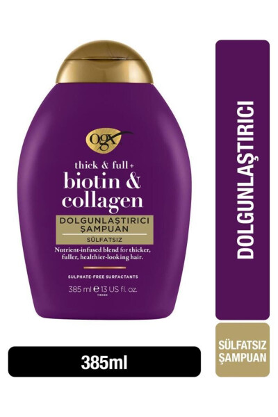 Biotin & Kolajen Dolgunlaştırıcı Sülfatsız Şampuan 385 ml - 9
