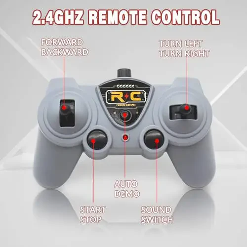 Dollox 1/30 Remote Control Ambulance, 2.4G RC Play Car Toy 4 Channel Electric Ambulance Vehicles Emergency Rescue Cars with Lights, Opening Door, Gifts for Kids Boys Girls Age 3 4 5 6 7 - 5