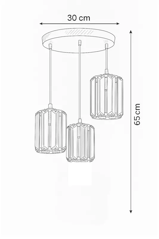 Dolunay 3'lü GOLD Y-12 Kristal - Gold - 3