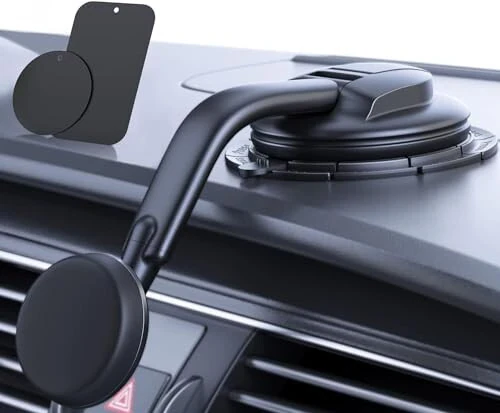 DOLYOFG Magnetic Phone Holder for Car, [ Powerful Magnets & Military-Grade Suction] Car Phone Holder Mount Dashboard Windshield Cell Phone Holder Phone Stand for Car iPhone Android Automobile Cradle - DOLYOFG