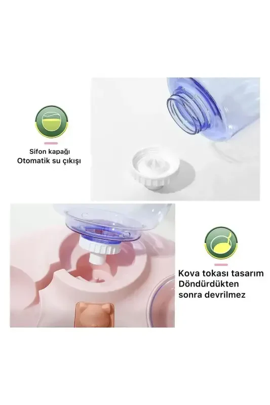 Домашние животные кошка и собака миска для корма и воды 1.4л большая емкость для воды-зеленый - 6