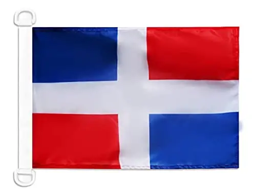 Dominican Republic Civil Ensign NAUTICAL Flag 18'' x 12'' - Dominican merchant flags 30 x 45 cm. - Banner 12x18 in for boat - AZ FLAG - 1