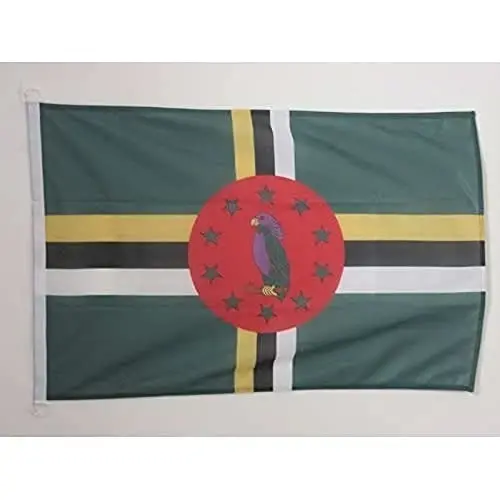 Dominica NAUTICAL Flag 18'' x 12'' - Dominican flags 30 x 45 cm. - Banner 12x18 in for boat - AZ FLAG - AZ FLAG