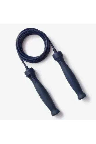 Domyos Rubber Handle Jump Rope - 3 M Adjustable Length - Dark Blue-Blue - 1