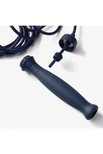 Domyos Rubber Handle Jump Rope - 3 M Adjustable Length - Dark Blue-Blue - 3
