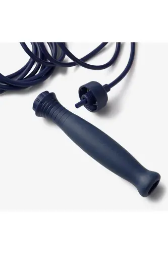 Domyos Rubber Handle Jump Rope - 3 M Adjustable Length - Dark Blue-Blue - 3