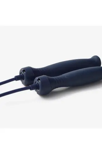 Domyos Rubber Handle Jump Rope - 3 M Adjustable Length - Dark Blue-Blue - 6