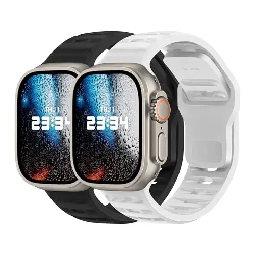 DONEGANI UC1 Apple Watch Bands Ayollar Erkaklar Se Ultra 2 40mm 44mm 46mm 42mm 45mm 41mm 38mm 49mm Series 10 9 8 7 6 5 4 3 iWatch Sport Strap Silicone Abyss Blue uchun - 1