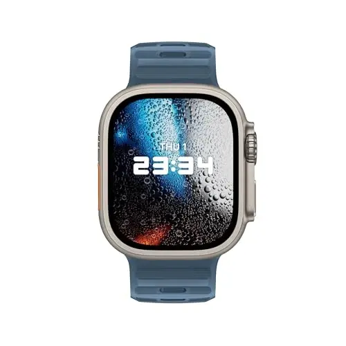 DONEGANI UC1 Band for Apple Watch Bands Women Men Se Ultra 2 40mm 44mm 46mm 42mm 45mm 41mm 38mm 49mm Series 10 9 8 7 6 5 4 3 iWatch Sport Strap Silicone Abyss Blue - 3
