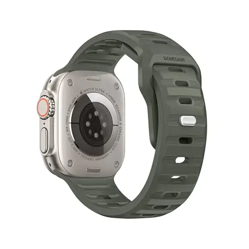 DONEGANI UC1 Band for Apple Watch Bands Women Men Se Ultra 2 40mm 44mm 46mm 42mm 45mm 41mm 38mm 49mm Series 10 9 8 7 6 5 4 3 iWatch Sport Strap Silicone Army Green - 2