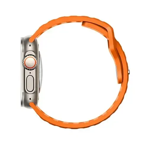 DONEGANI UC1 Band for Apple Watch Bands Women Men Se Ultra 2 40mm 44mm 46mm 42mm 45mm 41mm 38mm 49mm Series 10 9 8 7 6 5 4 3 iWatch Sport Strap Silicone Orange - 4