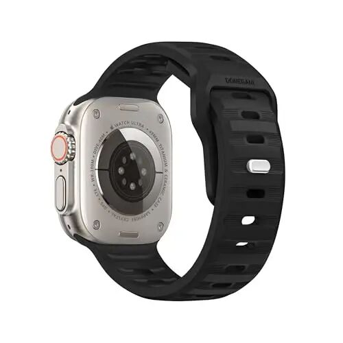 DONEGANI UC1 Apple Watch Kordonları Kadın Erkek Se Ultra 2 40mm 44mm 46mm 42mm 45mm 41mm 38mm 49mm Serisi 10 9 8 7 6 5 4 3 iWatch Spor Kayışı Silikon Siyah - 2