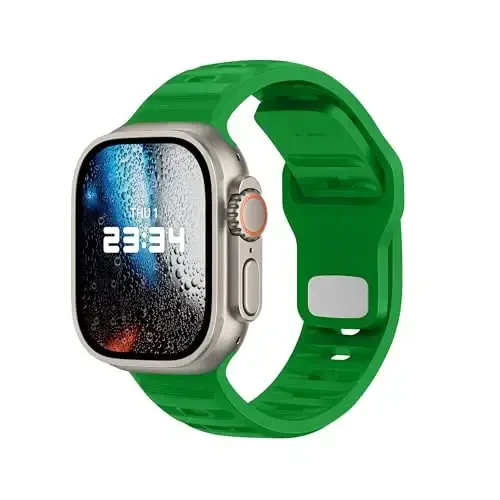 DONEGANI UC1 Apple Watch uchun bilaguzuklar Ayollar Erkaklar Se Ultra 2 40mm 44mm 46mm 42mm 45mm 41mm 38mm 49mm Series 10 9 8 7 6 5 4 3 iWatch Sport Tasmasi Silikon Yashil Rojdestvo - 1