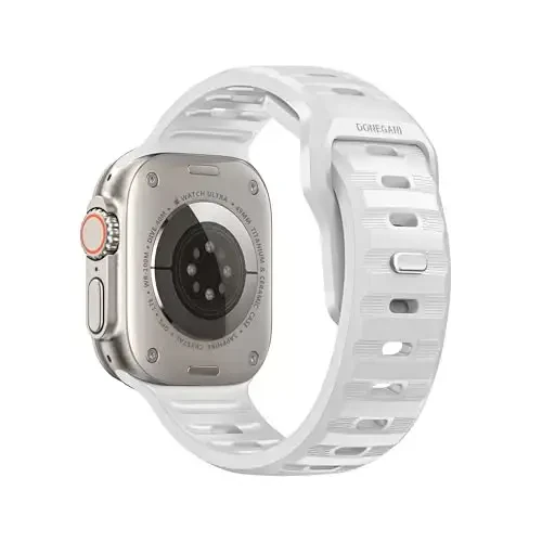 DONEGANI UC1 Apple Watch uchun tasma Ayollar Erkaklar Se Ultra 2 40mm 44mm 46mm 42mm 45mm 41mm 38mm 49mm Series 10 9 8 7 6 5 4 3 iWatch Sport Strap Silikon Oq - Modazone (1)