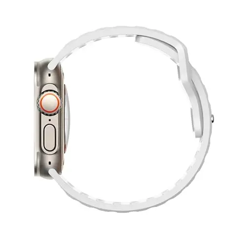 DONEGANI UC1 Apple Watch uchun tasma Ayollar Erkaklar Se Ultra 2 40mm 44mm 46mm 42mm 45mm 41mm 38mm 49mm Series 10 9 8 7 6 5 4 3 iWatch Sport Strap Silikon Oq - 4