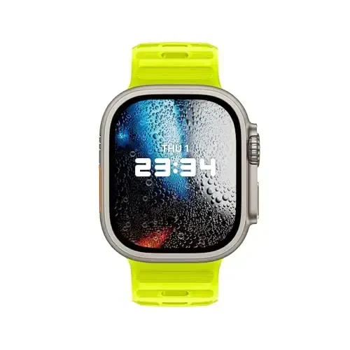 DONEGANI UC1 Band for Apple Watch Bands Women Men Se Ultra 2 40mm 44mm 46mm 42mm 45mm 41mm 38mm 49mm Series 10 9 8 7 6 5 4 3 iWatch Sport Strap Silicone Fluorescent Yellow - 3