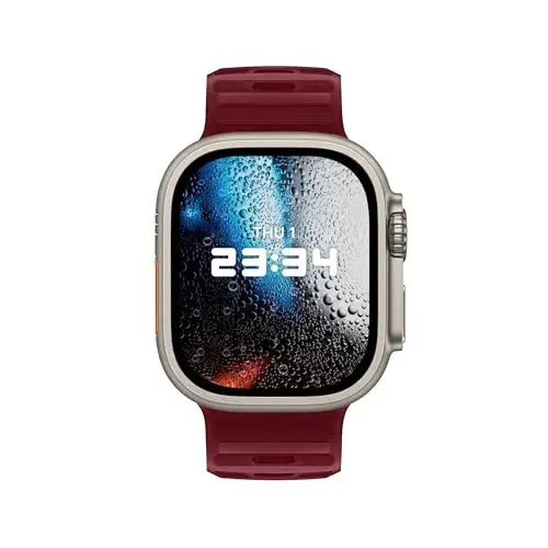 DONEGANI UC1 Band for Apple Watch Bands Women Men Se Ultra 2 40mm 44mm 46mm 42mm 45mm 41mm 38mm 49mm Series 11 10 9 8 7 6 5 4 3 iWatch Sport Strap Silicone Bordeaux Red - 3