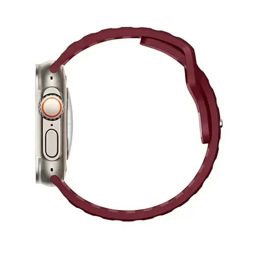 DONEGANI UC1 Ремешок для Apple Watch Женский Мужской Se Ultra 2 40мм 44мм 46мм 42мм 45мм 41мм 38мм 49мм Серии 10 9 8 7 6 5 4 3 iWatch Спортивный Ремешок Силикон Бордовый Красный - 4