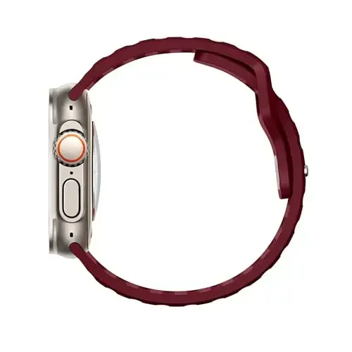 DONEGANI UC2 Apple Watch Bands Ayollar Erkaklar uchun Se Ultra 2 40mm 44mm 46mm 42mm 45mm 41mm 38mm 49mm Series 10 9 8 7 6 5 4 3 iWatch Sport Strap Silicone Black_Bordeaux Red - 4