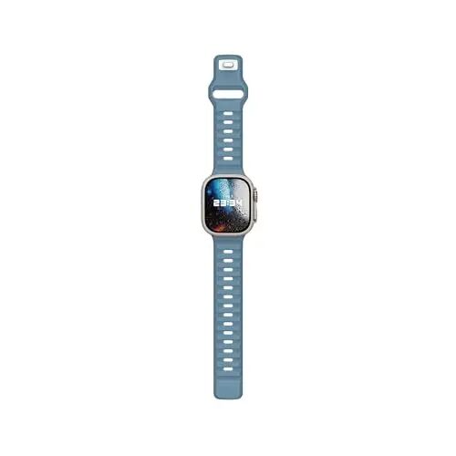 DONEGANI UC2 Apple Watch Kordonları Kadın Erkek Se Ultra 2 40mm 44mm 46mm 42mm 45mm 41mm 38mm 49mm Seri 10 9 8 7 6 5 4 3 iWatch Spor Kayış Silikon Siyah_Megalodon Mavi - 12