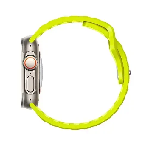 DONEGANI UC2 Band for Apple Watch Bands Women Men Se Ultra 2 40mm 44mm 46mm 42mm 45mm 41mm 38mm 49mm Series 10 9 8 7 6 5 4 3 iWatch Sport Strap Silicone Black_Fluorescent Yellow - 4