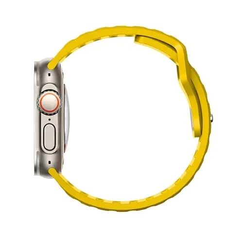 DONEGANI UC2 Band for Apple Watch Bands Women Men Se Ultra 2 40mm 44mm 46mm 42mm 45mm 41mm 38mm 49mm Series 11 10 9 8 7 6 5 4 3 iWatch Sport Strap Silicone Black_Lemon Yellow - 4