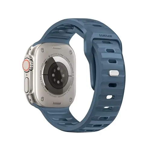 DONEGANI UC2 Kadınlar ve Erkekler için Apple Watch Kordonları Ultra 2 40mm 44mm 46mm 42mm 45mm 41mm 38mm 49mm Seri 11 10 9 8 7 6 5 4 3 iWatch Spor Kayış Silikon Siyah_Abiss Mavi - DONEGANI (1)