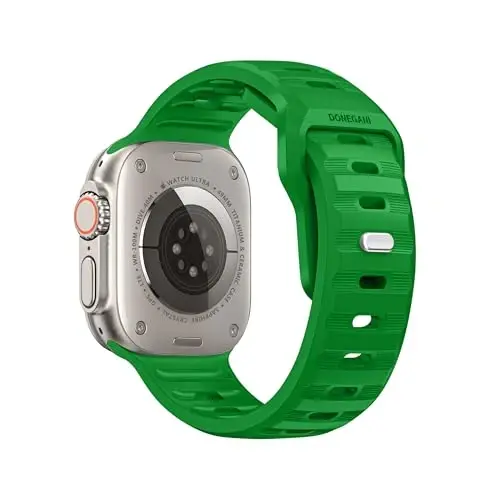 DONEGANI UC2 Ремешок для Apple Watch Bands Женщины Мужчины Se Ultra 2 40мм 44мм 46мм 42мм 45мм 41мм 38мм 49мм Series 10 9 8 7 6 5 4 3 iWatch Sport Strap Silicone Black_Green Christmas - MODAZONE (1)
